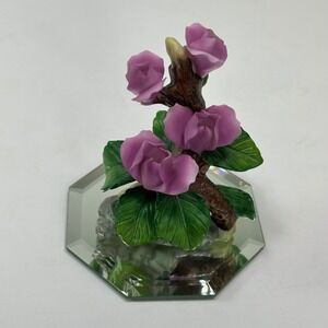 Reflections in Bloom 1999 Cosmos Purple Flower Tree Branch Figurine Sculpture